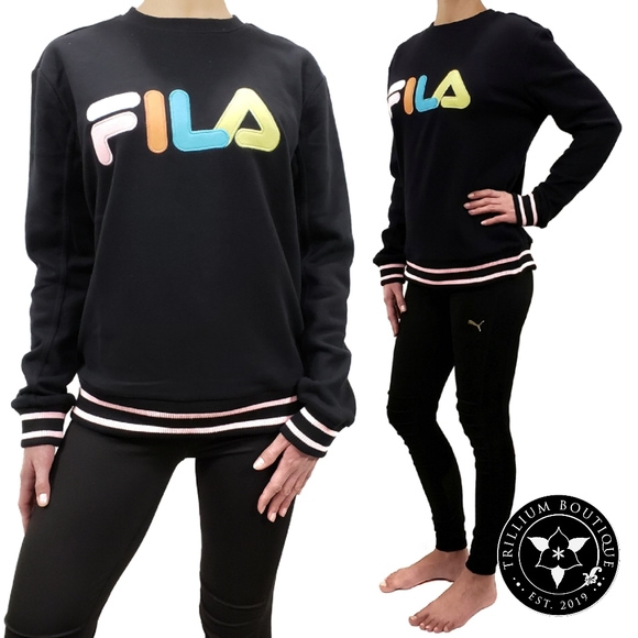 fila hoodie womens black